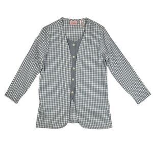 Vintage Jaclyn Smith Plaid Striped Light Jacket Vest One Piece Size 6